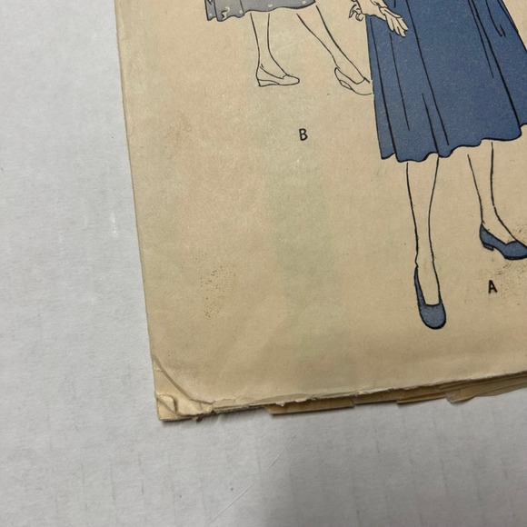 Butterick Vintage1940's? Pattern #4430 Teen Dress Size 14 HTF RARE - Picture 5 of 8